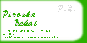 piroska makai business card